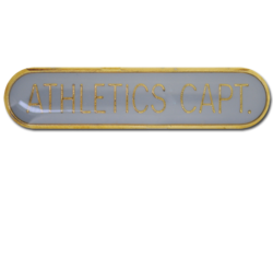 Athletics Captain Rounded Edge Bar Badge 26