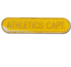 Athletics Captain Rounded Edge Bar Badge 16