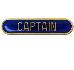Captain Rounded Edge Bar Badge 17