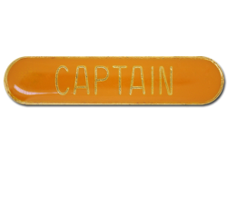 Captain Rounded Edge Bar Badge 25