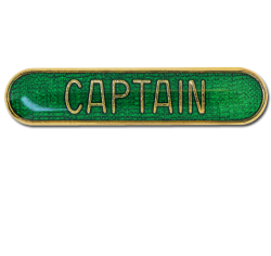 Captain Rounded Edge Bar Badge 18