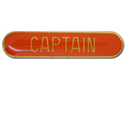 Captain Rounded Edge Bar Badge 22