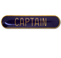 Captain Rounded Edge Bar Badge 19