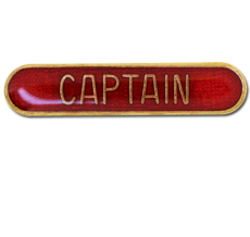 Captain Rounded Edge Bar Badge