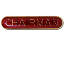 Chairman Rounded Edge Bar Badge 15