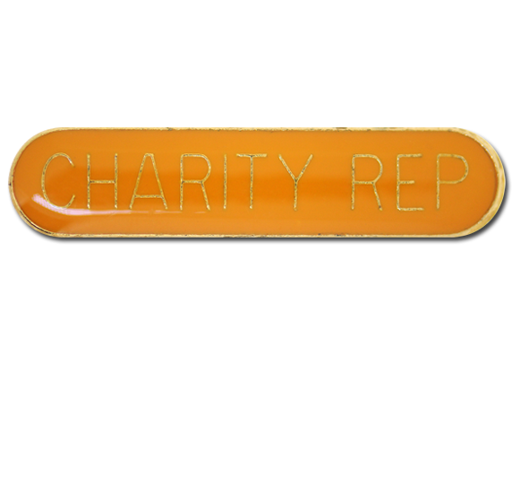 Charity Rep. Rounded Edge Bar Badge 11