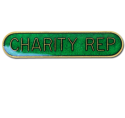 Charity Rep. Rounded Edge Bar Badge 18