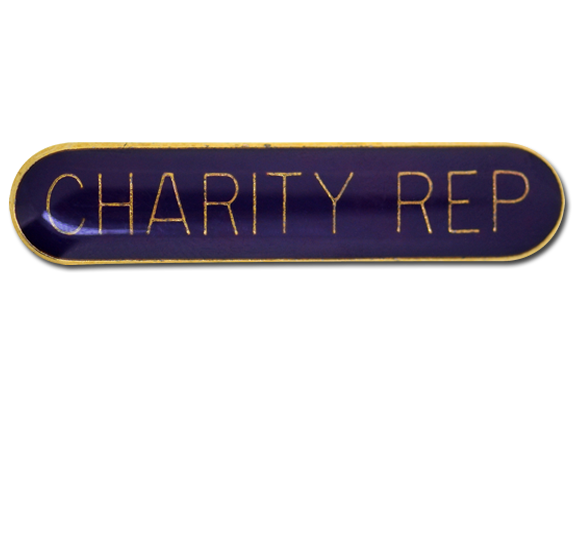 Charity Rep. Rounded Edge Bar Badge 5