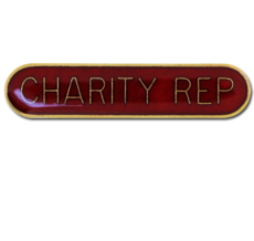 Charity Rep. Rounded Edge Bar Badge