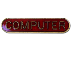 Computer Rounded Edge Bar Badge