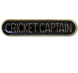 Cricket Captain Rounded Edge Bar Badge 24