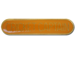 Cricket Captain Rounded Edge Bar Badge 25
