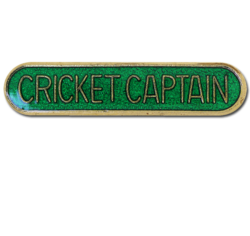 Cricket Captain Rounded Edge Bar Badge 18