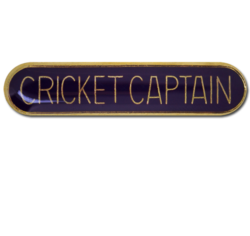 Cricket Captain Rounded Edge Bar Badge 19