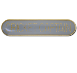 Cricket Captain Rounded Edge Bar Badge 26