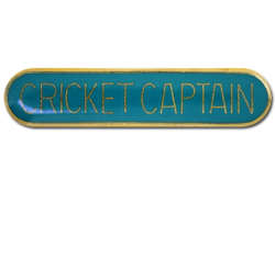 Cricket Captain Rounded Edge Bar Badge 28