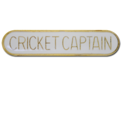 Cricket Captain Rounded Edge Bar Badge 20