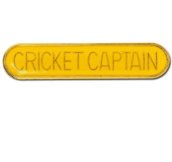 Cricket Captain Rounded Edge Bar Badge 16
