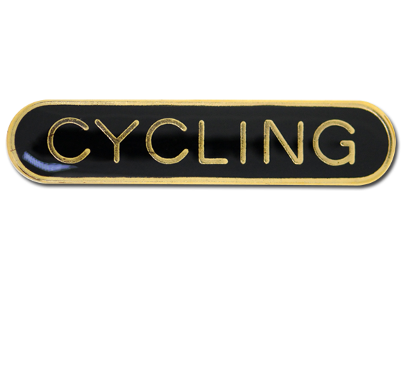 Cycling Rounded Edge Bar Badge 10