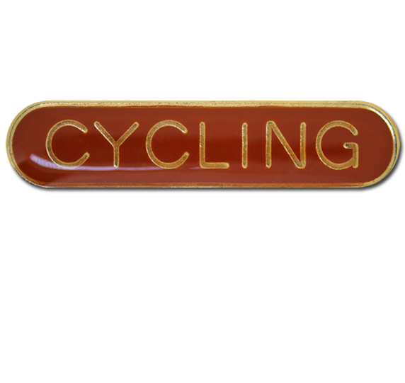 Cycling Rounded Edge Bar Badge 13