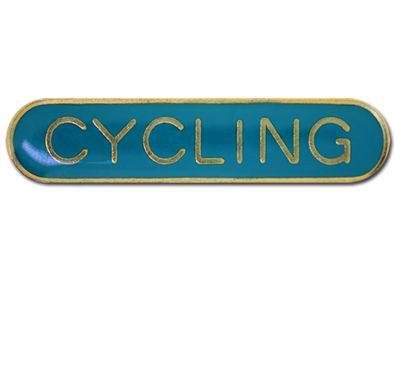 Cycling Rounded Edge Bar Badge 14