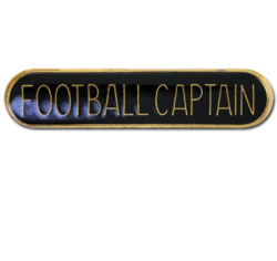 Football Captain Rounded Edge Bar Badge 24