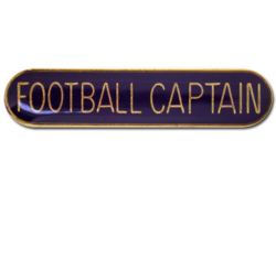 Football Captain Rounded Edge Bar Badge 19
