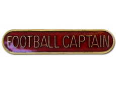 Football Captain Rounded Edge Bar Badge