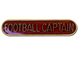 Football Captain Rounded Edge Bar Badge 15