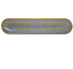 Football Captain Rounded Edge Bar Badge 26