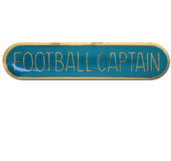 Football Captain Rounded Edge Bar Badge 28