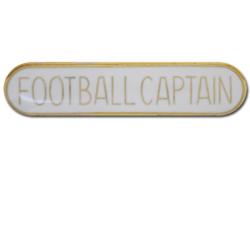 Football Captain Rounded Edge Bar Badge 20