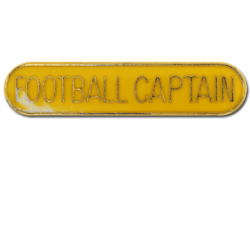 Football Captain Rounded Edge Bar Badge 16