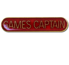 Games Captain Rounded Edge Bar Badge