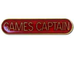 Games Captain Rounded Edge Bar Badge 15