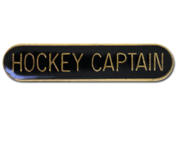 Hockey Captain Rounded Edge Bar Badge 24