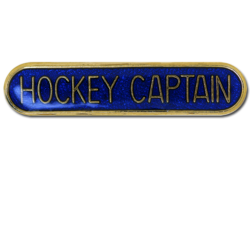 Hockey Captain Rounded Edge Bar Badge 17