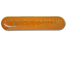Hockey Captain Rounded Edge Bar Badge 25
