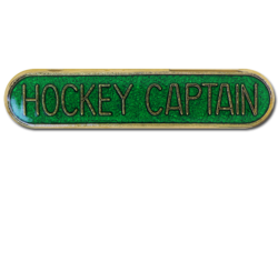 Hockey Captain Rounded Edge Bar Badge 18