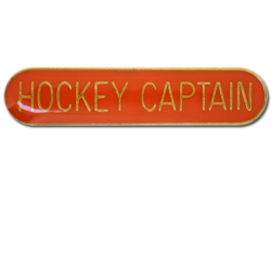 Hockey Captain Rounded Edge Bar Badge 22