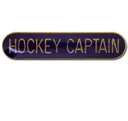 Hockey Captain Rounded Edge Bar Badge 19