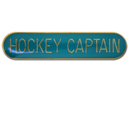 Hockey Captain Rounded Edge Bar Badge 28