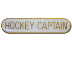 Hockey Captain Rounded Edge Bar Badge 20