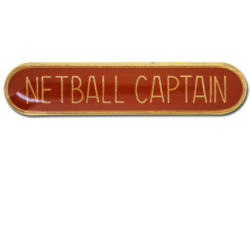 Netball Captain Rounded Edge Bar Badge 27