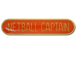 Netball Captain Rounded Edge Bar Badge 22
