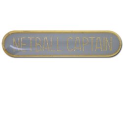Netball Captain Rounded Edge Bar Badge 26