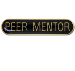 Peer Mentor Rounded Edge Bar Badge 24