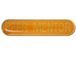 Peer Mentor Rounded Edge Bar Badge 25