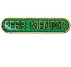 Peer Mentor Rounded Edge Bar Badge 18