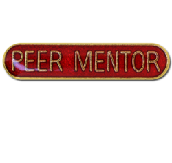 Peer Mentor Rounded Edge Bar Badge 15